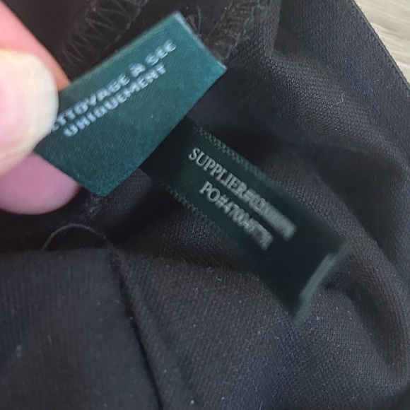 Lauren Ralph Lauren Womens Pants Sz 12 Black Velvet Pull On Side Zip Stretch - Picture 7 of 10